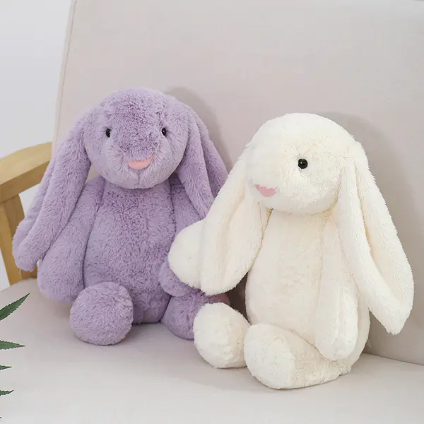 wholesale custom High quality kawaii cute Long Ears Color Stuffed animal easter rabbit plush bunny soft toys