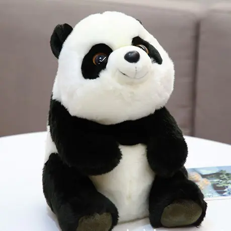 New Custom Simulation Panda Doll Cute Stuffed Animal Panda Plush Sitting Panda Toy