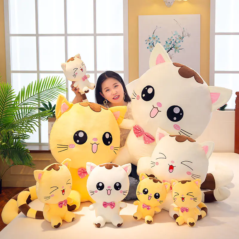 Cute Sweet Cat plush toy doll claw doll machine expression big face cat doll
