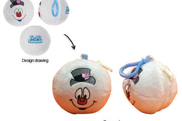 Frosty Plush Bag Keyring