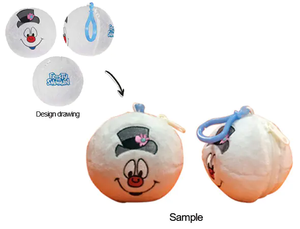 Frosty Plush Bag Keyring